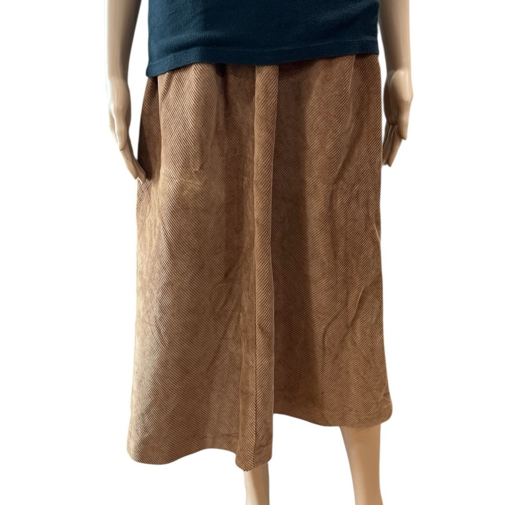 High waisted corduroy tan bubble skirt vintage SM - Picture 6 of 11